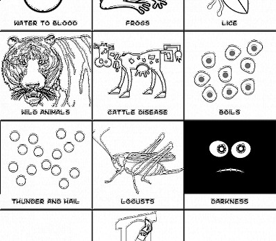 10 Plagues Coloring | Passover haggadah by Melanie Fine